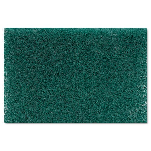 Premiere Pads Products - Premiere Pads - Heavy Duty Scour Pad, Green, 6 x 9, 15/Carton - Sold As 1 Carton - Thick, heavy-duty pad tackles tough cleaning jobs. - Ideal for cleaning food processing equipment and heavily baked-on foods. - Removes scuff marks