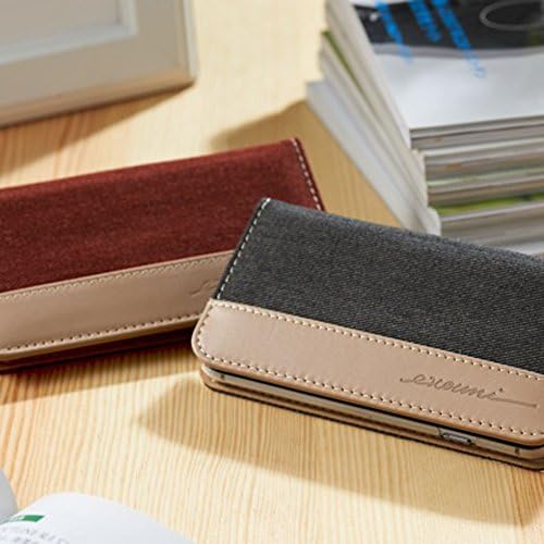iPhone 6 plus Fashion Wallet case (Twilled Denim Red) EVOUNI K66-6RD
