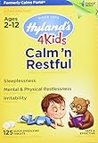 Hyland's 4 Kids Natural Calm'n Restful Tablets, Natural Symptomatic Relief of Sleeplessness and Restlessness in Kids, 125 Count