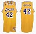 James Worthy Jersey: adidas Gold Throwback Swingman #42 Los Angeles Lakers Jersey - X-Large
