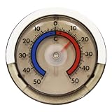Bimetall Analog Fenster Außen Klebe Thermometer . Temperaturanzeige + / - 50 °C . Aussenthermometer Deutsche Herstellung