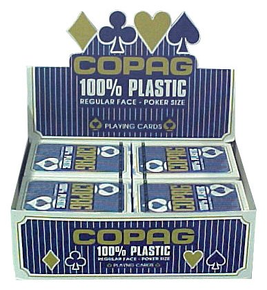 ASS Altenburger Spielkarten 40036 - Plastic Poker klein, 57 x 89 mm blau