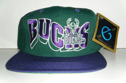 Milwaukee Bucks NEW Vintage Snapback Hat Authentic Cap made by G cap very RARE!!