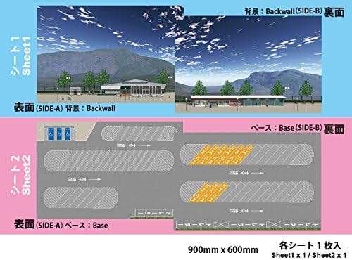 [Miniature garden Giken] diorama sheet 1/80 SA / PA set 2 pieces (base x1, SA background x1)