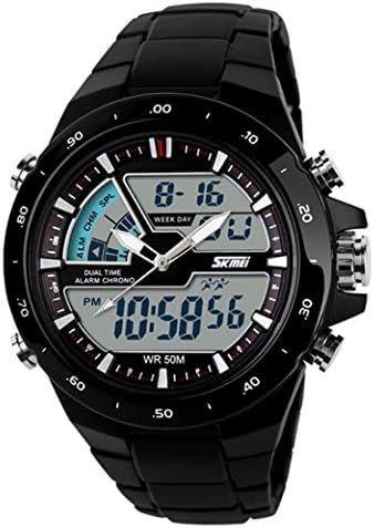 Datework Male Dual Display Waterproof Multi Function LED Sports Watch Alarm