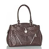 Grand sac besace en cuir marron - sac d?&eacute;paule italien