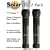 HYBRID SOLAR POWERED FLASHLIGHT WITH EMERGENCY BATTERY BACKUP BLACK (2-Pack)