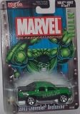 Maisto Ultimate Marvel Hulk Hunt #1 2002 Chevrolet Avalanche Pickup Truck 1:64 Scale Diecast Car Treasure Hunt Hulk Vehicle