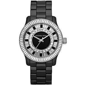 Michael Kors Baguette Crystal Black Ceramic Mens Watch MK5362