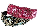 L. Erickson USA Ribbon Headband - Roses and Bows