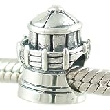 Authentic Biagi Sterling Silver Lighthouse Charm for European Bead Bracelet