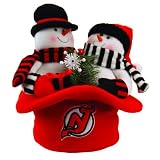 12" NHL New Jersey Devils Plush Snowmen Top Hat Christmas Table Decoration