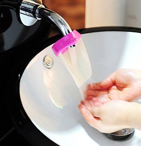 Hmost Faucet Extender-sink Handle Extender for Children-baby Bathroom Accessory (pink+white) Color: pink+white, Model:
