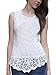 Sumtory Women's Lace Blouse Sleeveless Embroidery Tops Vest Shirt Blouse