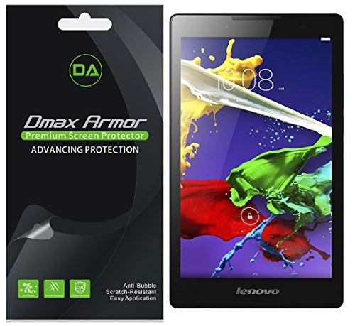 [3-Pack] Dmax Armor- Lenovo Tab 2 A8 / A8-50 Anti-Glare & Anti-Fingerprint Screen Protector - Lifetime Replacements Warranty- Retail Packaging