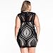 ZKESS Women's Club Party Lace Party Club Bodycon Dress Large Size Black 1