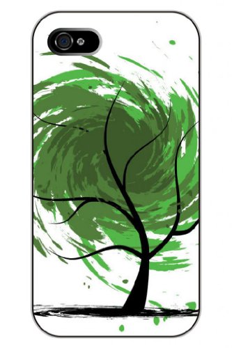 SPRAWL Stylish Unique Design Fighting Typhoon Tenacious Sapling Hard Plastic Snap on iPhone 4s Case Tree of Life