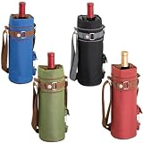 Picnic Time Wine Sack Wine Duffel With Carry Strap And Corkscrew (Red Clay/Tan)