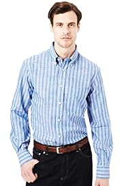 Blue Harbour Pure Cotton Slub Striped Shirt