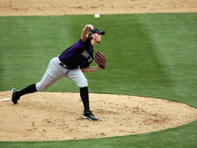 Colorado Rockies v Arizona Diamondbacks, SCOTTSDALE, AZ - FEBRUARY 26: Greg Reynolds Photographic Poster Print by Jonathan Ferrey, 18x24