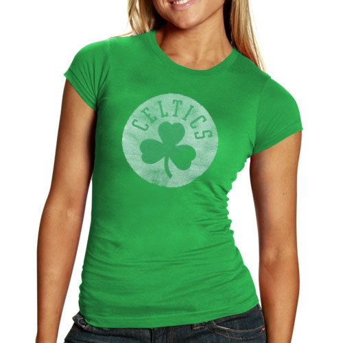 Sportiqe Boston Celtics Ladies Primary Logo T-shirt - Kelly Green (X-Large)