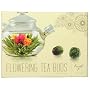 Flwering Tea Set with Glass Tea Pot