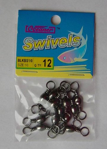 72 Pcs of Black Barrel Swivel #1 0