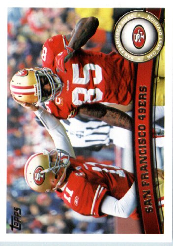 2011 Topps Football Card # 288 San Francisco 49ers Team Card - San Francisco 49ers (Alex Smith QB / Vernon Davis) NFL Trading Card in a Protective Case!