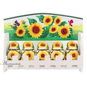 Sunflowers Wooden Spice rack by Clocks