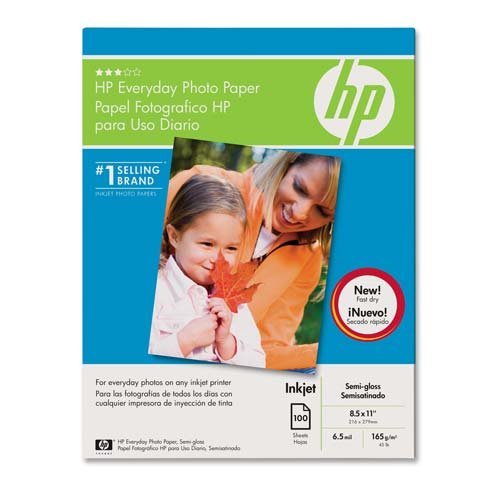 HP Q2509A Glossy Everyday Photo Paper, 8.5 x 11 inches (100 Sheets)