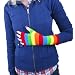 New RAINBOW Stripes Fingerless Stripe Gloves Knit Cut Off Gloves Goth Emo Golves Punk Perfect addition to your Gothic, Punk, or Rockabilly wardrobe Blue Green Yellow Orange Red Purple Stripe