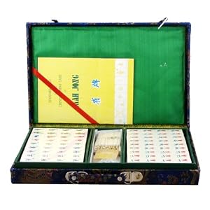 Chinese Mahjong Set with Large Bamboo Tiles