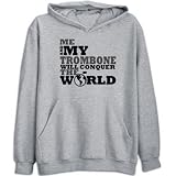 Sweatshirt Heather Gray  Me & My Trombone Will Conquer The World  Instruments