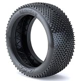 AKA Racing 1/8 Buggy Grid Iron Tires Soft Pre-Mounted White AKA14003SPW