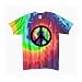 Tie Dye Mania Youth Classic Peace Sign Retro Swirl Tie-Dye Short Sleeve T-Shirt