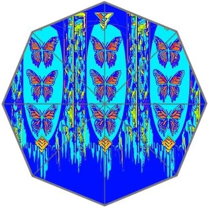 Blue Monarch Butterfly Tapistry Foldable Umbrella