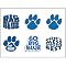 Paw Print Cheer Cheek Decal 150-pk. - Blue