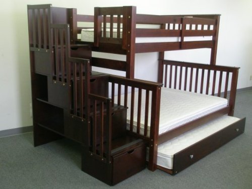 Twin Over Full Bunk Beds with Trundle