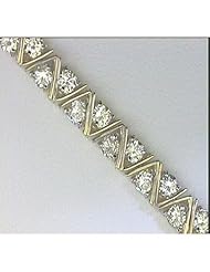 14K Yellow Gold Diamond V Bracelet
