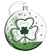 Shamrock Disk Christmas Ornament