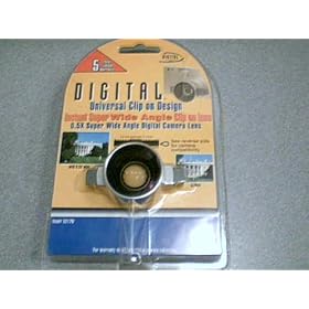 2003 Sakar International Digital Optics Japan Digital Concepts Digital Universal Clip On Design Instant Super Wide Angle Clip on Lens 0.5x Super Wide Angle Digital Camera Lens Item#1017W (For Lens Openings 10-17mm)