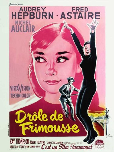 Funny Face Poster French B 27×40 Fred Astaire Audrey Hepburn Kay Thompson