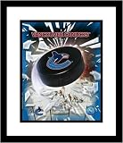 Vancouver Canucks Team Logo and Puck Collage Framed 8x10 Photograph