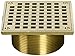 Jones Stephens D60960 3-1/2 X 5" Square Polished Brass Spud Strainer
