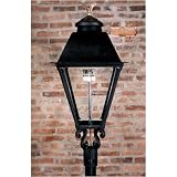 Gas Light America GL3000 Cast Aluminum Natural Gas Light With Dual Inverted Mantle Burner On Post Mount