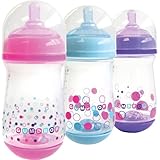 The First Years Gumdrop Wide Neck 3 Piece Bottle Assortment, 8 Ounce