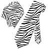 ZEBRA Animal Skin Print SILK Neck Tie & HANDKERCHIEF Set Men's NeckTie