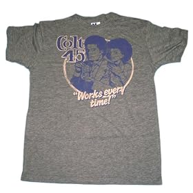 TS348 Colt 45 Malt Liquor Works Every Time Junk Food T-Shirt