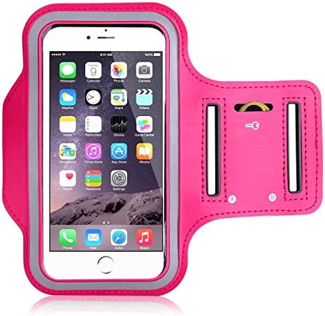 iPhone 6S Plus Armband,WIWIN®Shocksock iPhone 6S Plus Arm Bands Pocket Holder Sport Gym Bike Cycle Jogging Running Exercise Workout Case Armband Custom Made for iPhone 6 6S Plus 5.5"Hot Pink
