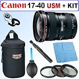 Canon EF 17-40mm f/4L USM Ultra Wide Angle Zoom Lens + Deluxe Accessory Kit ....